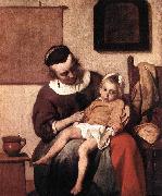 METSU, Gabriel The Sick Child af oil painting on canvas